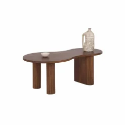 Set de 2 tables basses ovales Acacia Arad Marron - 110x60x40 cm et 110x60x35 cm