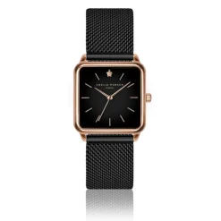 Set Montre Femme 2 Bracelets Night Plaza en Acier rose doré/noir
