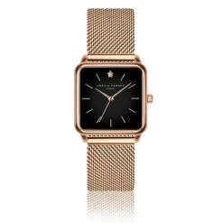Set Montre Femme 2 Bracelets Night Plaza en Acier rose doré/noir