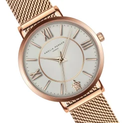 Set Montre Femme & Bracelet Petite Classique en Acier rose doré
