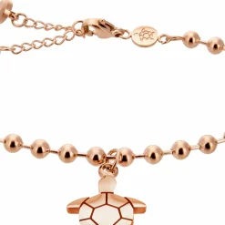 Set Montre Femme & Bracelet Petite Noir en Acier rose doré