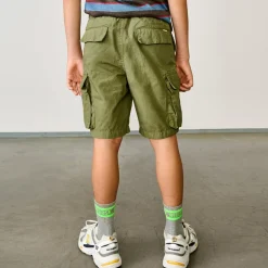Short Cargo en Toile de coton Paz vert kaki