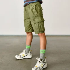 Short Cargo en Toile de coton Paz vert kaki