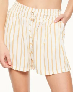 Short de pyjama Havanna rayé milk/beige