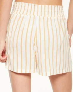 Short de pyjama Havanna rayé milk/beige