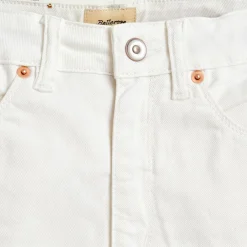 Short en jean Petite coupe boyfriend blanc