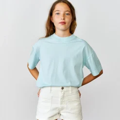 Short en jean Preppy en Coton écru