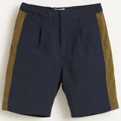 Short Jonn en Coton mélangé à bande marine