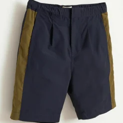 Short Jonn en Coton mélangé à bande marine