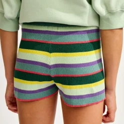Short tricoté Gemin rayé multicolore