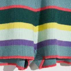 Short tricoté Gemin rayé multicolore