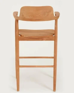 Singo - Chaise de bar en teck massif