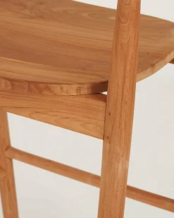 Singo - Chaise de bar en teck massif