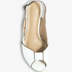Slingbacks en Cuir Hervea crème