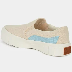 Slip On en Coton Bio Courtney beige/bleu