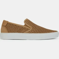 Slip-On en Velours de Cuir Laura beige foncé