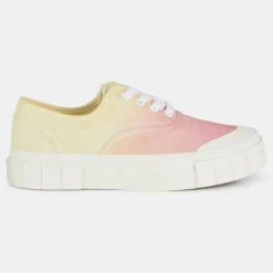 Sneakers en Coton Bio Gnace tie & dye jaune/rose