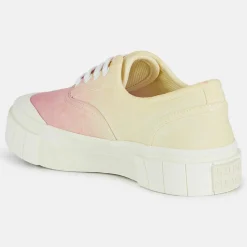 Sneakers en Coton Bio Gnace tie & dye jaune/rose