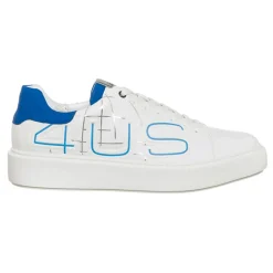 Sneakers en Cuir Cesar blanc/bleu