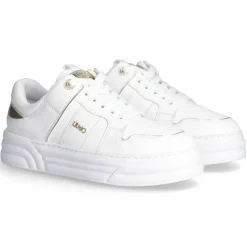 Sneakers en Cuir Cleo blanc/doré/noir