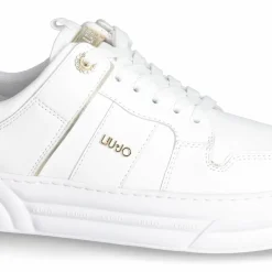 Sneakers en Cuir Cleo blanc/doré/noir