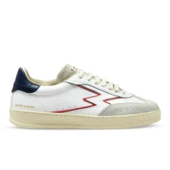 Sneakers en cuir Club blanc/bleu