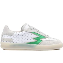 Sneakers en cuir Club blanc/vert