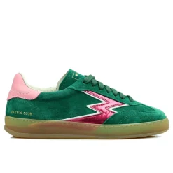 Sneakers en cuir Club vert rose