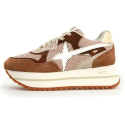 Sneakers en Cuir Deva beiges