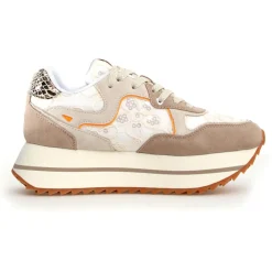 Sneakers en Cuir Deva beiges