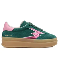 Sneakers en Cuir Double Club vert