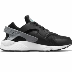 Sneakers en Cuir et Mesh Air Huarache Run noir/gris