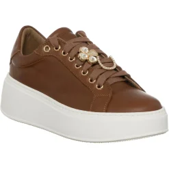 Sneakers en Cuir Garance marron
