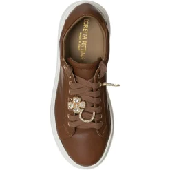 Sneakers en Cuir Garance marron
