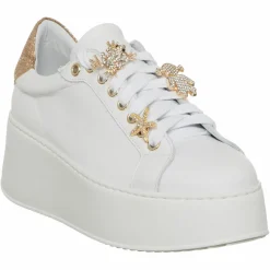 Sneakers en Cuir Ilona blanc/doré