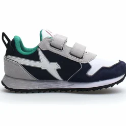 Sneakers en Cuir Jet marine/blanc