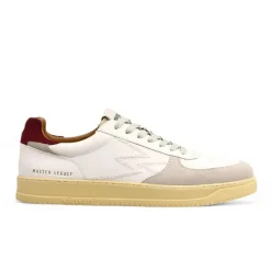Sneakers en cuir Legacy blanc/bordeaux
