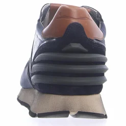 Sneakers en Cuir Liam bleu marine/blanc/marron