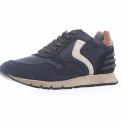 Sneakers en Cuir Liam bleu marine/blanc/marron