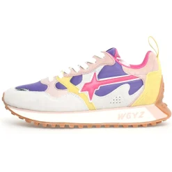 Sneakers en Cuir Loop argentées