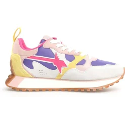 Sneakers en Cuir Loop argentées