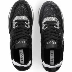 Sneakers en Cuir Louise noires/gris