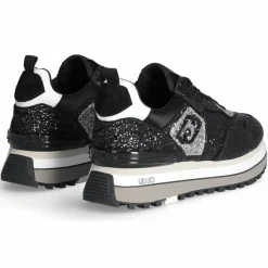 Sneakers en Cuir Louise noires/gris