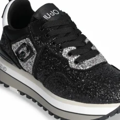 Sneakers en Cuir Louise noires/gris