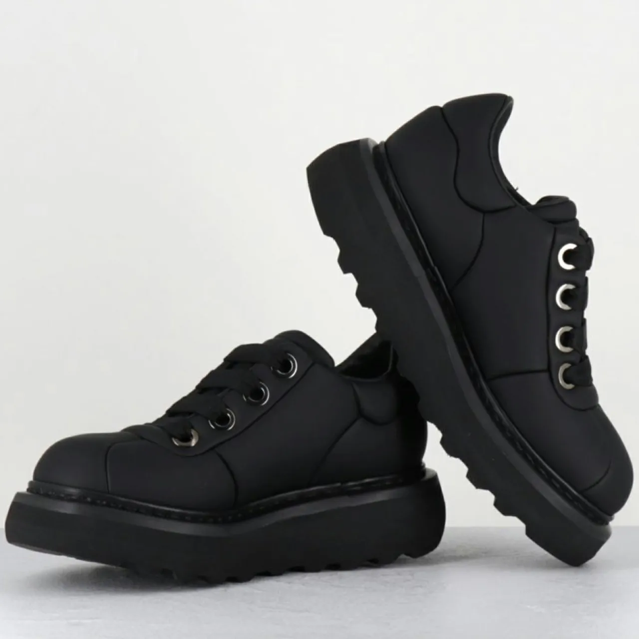 Sneakers en Cuir M6610 noires - Talon : 10.5cm