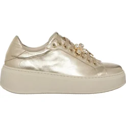 Sneakers en Cuir Mathilde dorées