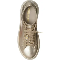 Sneakers en Cuir Mathilde dorées