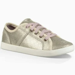 Sneakers en Cuir métallisé Irvin dorées