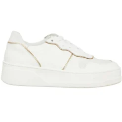 Sneakers en Cuir Nabuk blanc/doré