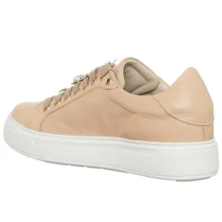 Sneakers en Cuir Nea saumon/beige